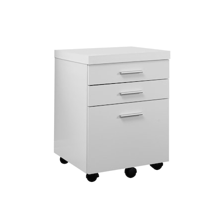 Monarch Specialties File Cabinet, Rolling Mobile, Storage Drawers, Printer Stand, Office, Work, Laminate, White I 7048